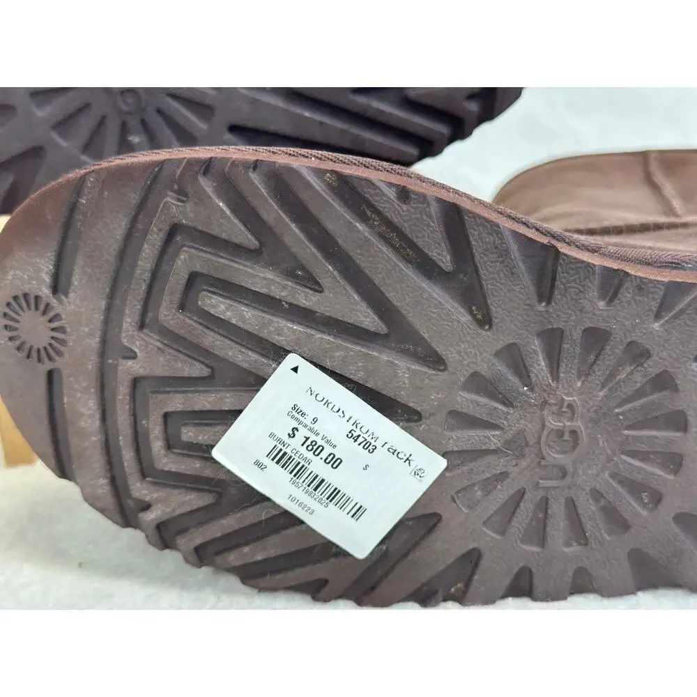 UGG Classic II Genuine Shearling Lined Short Boot Burnt Cedar SZ 9